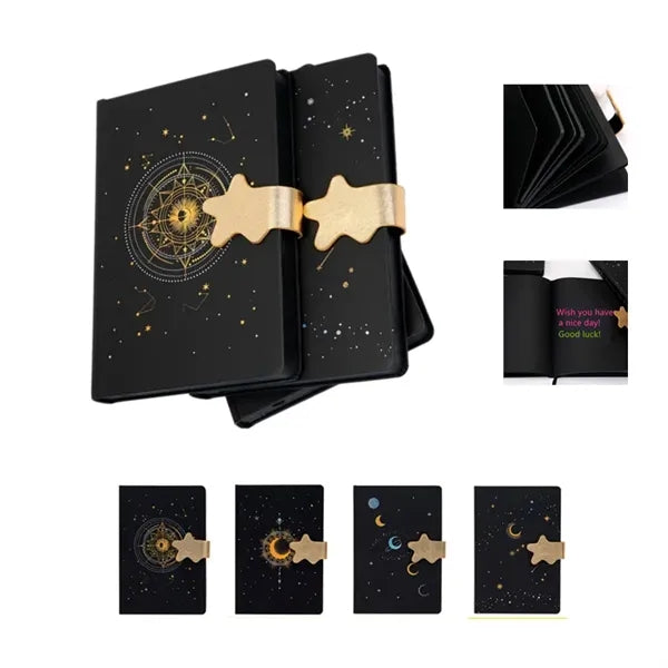 Black Paper Notebook Journal with Magnetic Closure