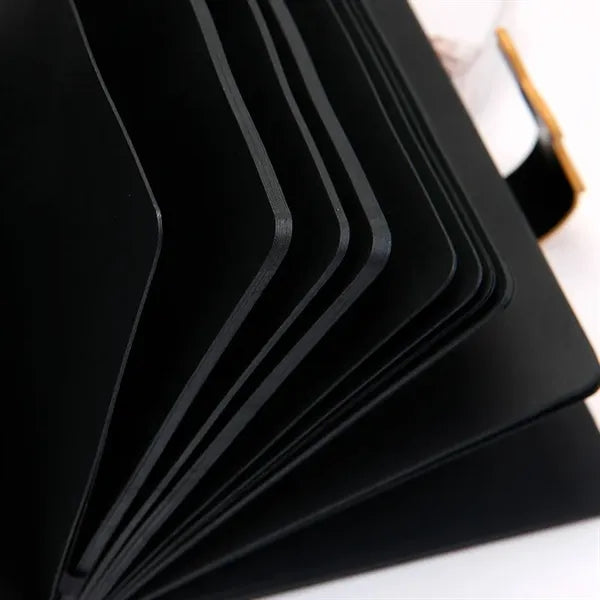 Black Paper Notebook Journal with Magnetic Closure