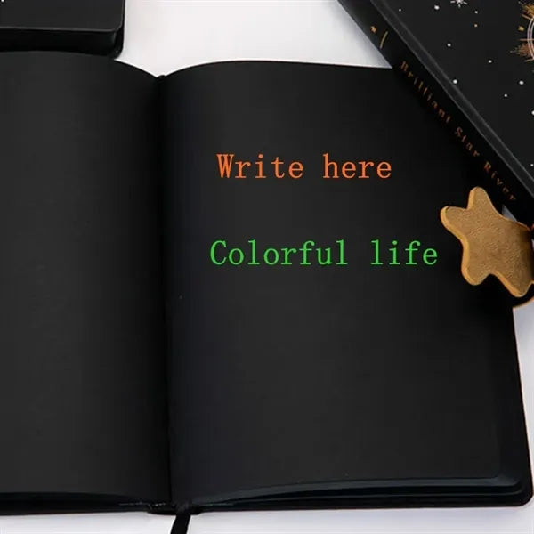 Black Paper Notebook Journal with Magnetic Closure