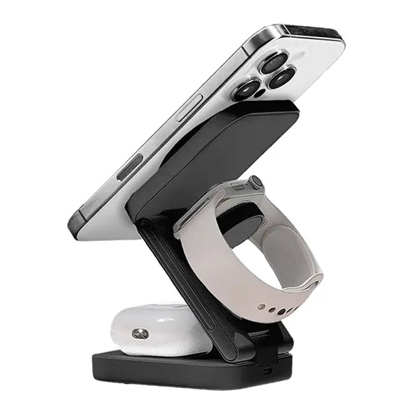 AMPSTATION 3-in-1 15W Wireless Charging Station