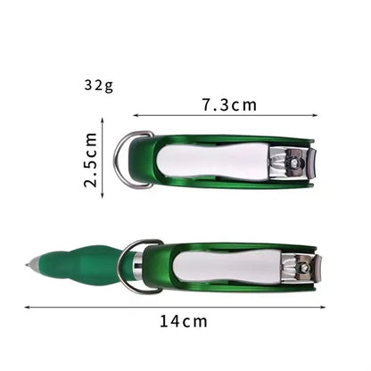 Folding Keychain Nail Clipper Ballpoint Pen