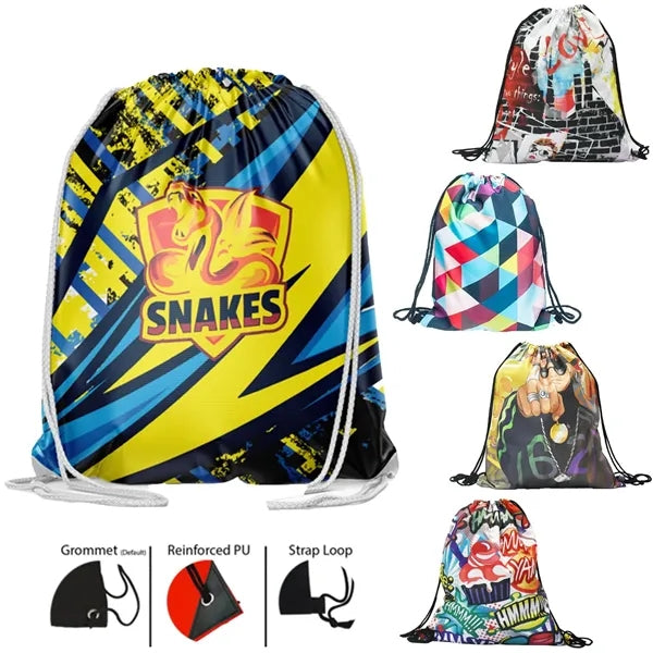 Sublimated Drawstring Cinch Up Backpack(15*18")