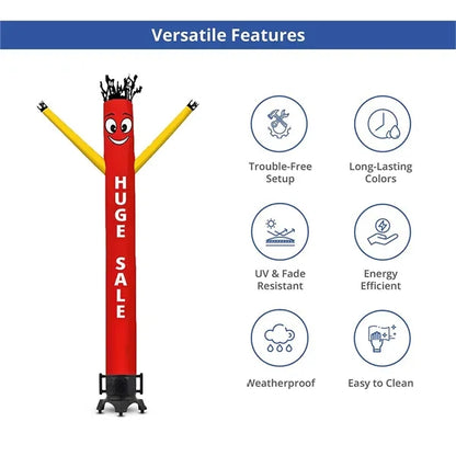 Huge Sale Inflatable Tube Man Red with Yellow Arms- 20ft
