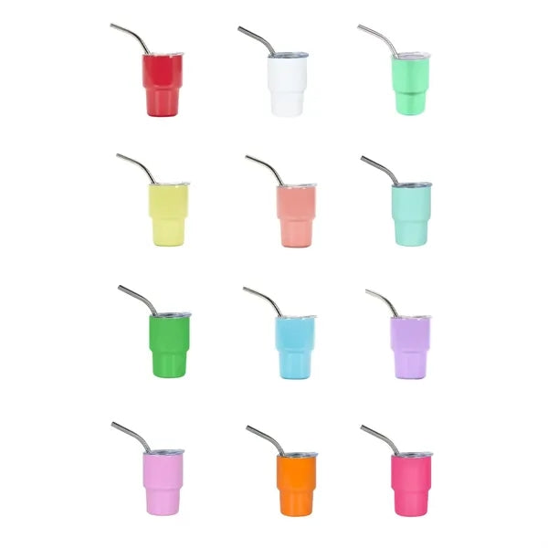 3oz Mini Tumbler with Straw