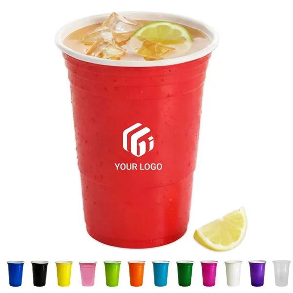 Party supplies assorted disposable 16oz drinking plastic cup