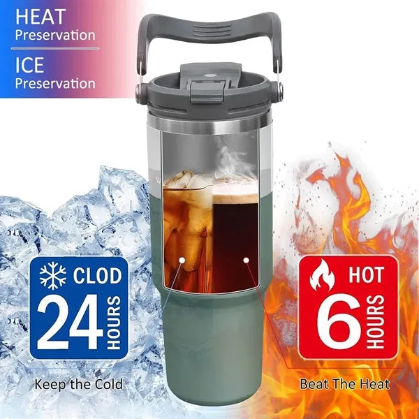 30oz Vacuum Insulated Tumbler with Handle