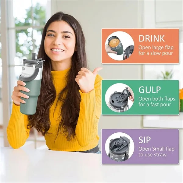 30oz Vacuum Insulated Tumbler with Handle