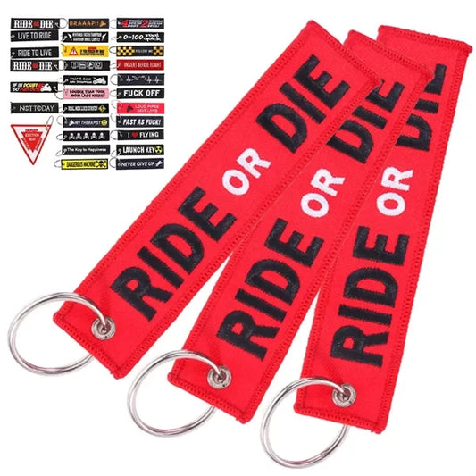 Custom Embroidered Fabric Keychains for Aviation & Auto