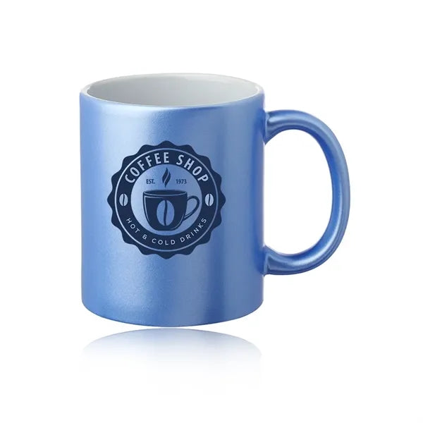 11 oz. Metallic Ceramic Custom Mug