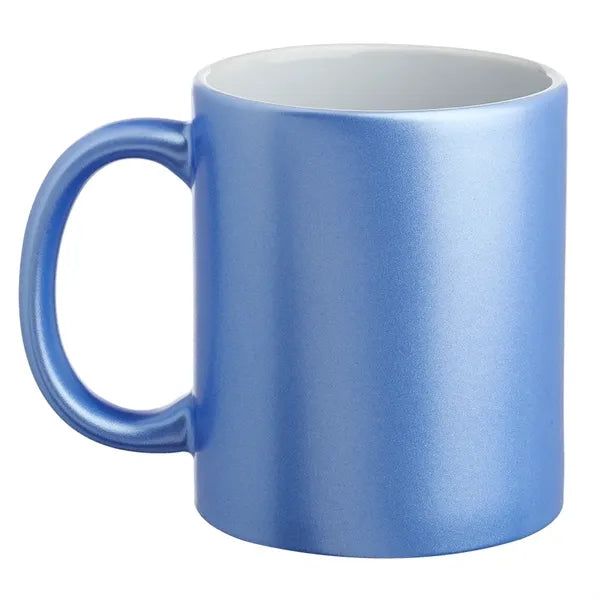 11 oz. Metallic Ceramic Custom Mug