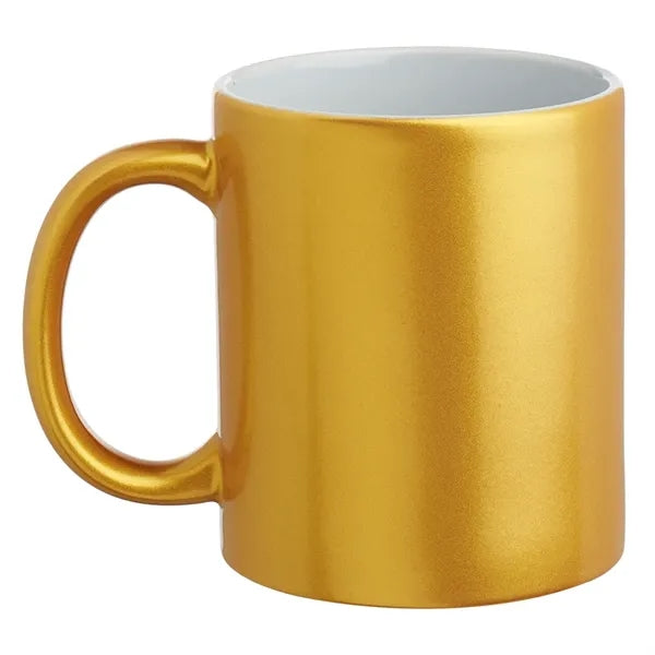 11 oz. Metallic Ceramic Custom Mug