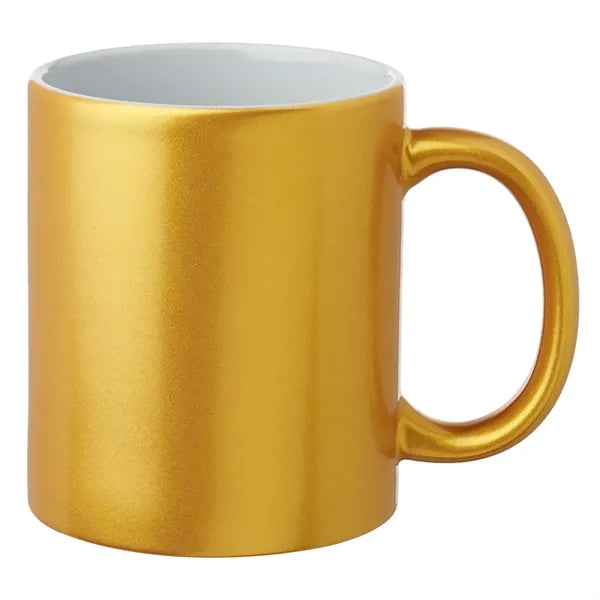 11 oz. Metallic Ceramic Custom Mug