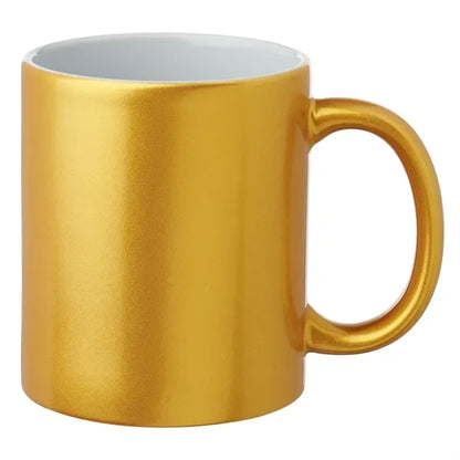 11 oz. Metallic Ceramic Custom Mug