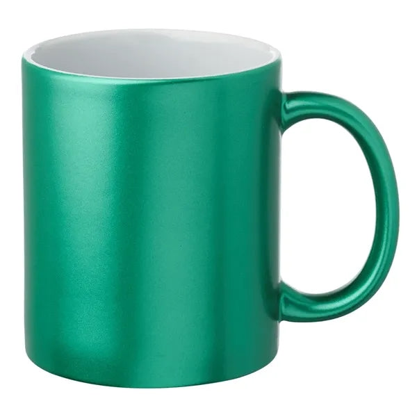 11 oz. Metallic Ceramic Custom Mug