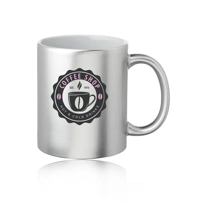 11 oz. Metallic Ceramic Custom Mug