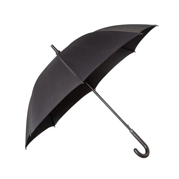 48" Arc Executive Umbrella With Curved Faux Le...