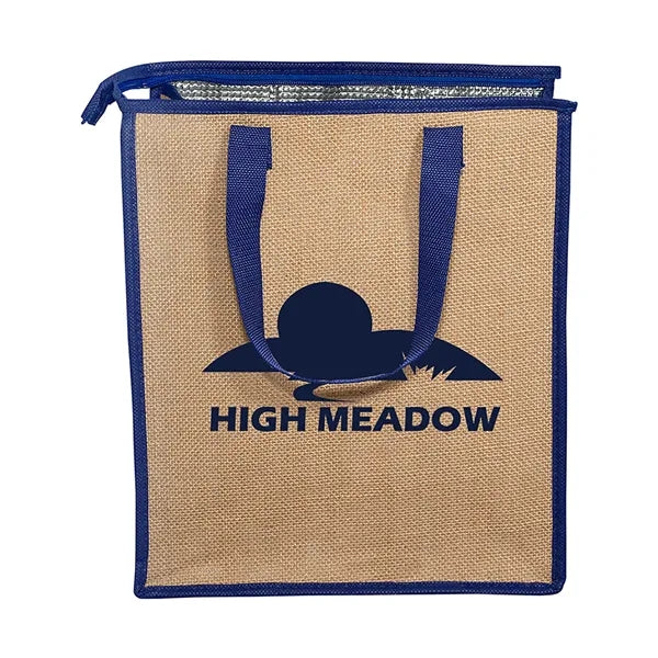 Jute Lunch Cooler Tote Bag