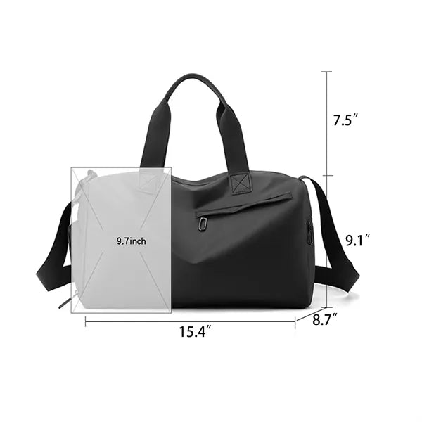 Waterproof Gym Duffel Bag with Shoe Compartment & Wet Pocket