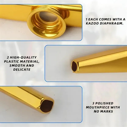 Metal Kazoo with Diaphragms & Gift Box