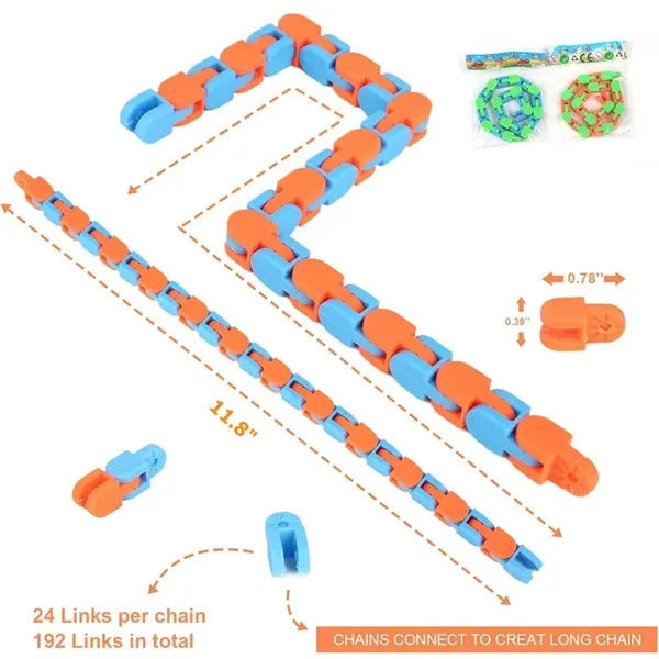 Wacky Tracks Snap 24links Fidget Toys