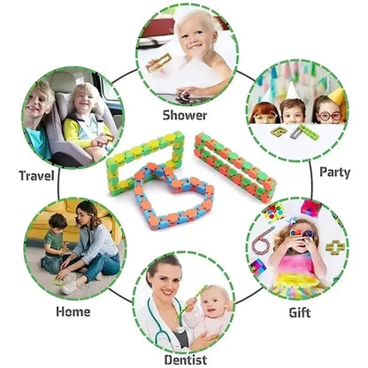 Wacky Tracks Snap 24links Fidget Toys