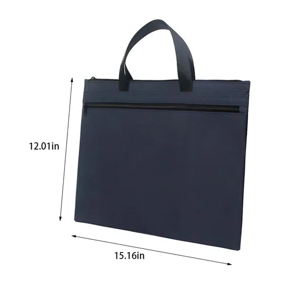Portable thick zipper pouch conference document briefcase