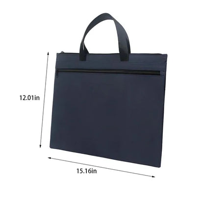 Portable thick zipper pouch conference document briefcase