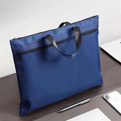 Portable thick zipper pouch conference document briefcase