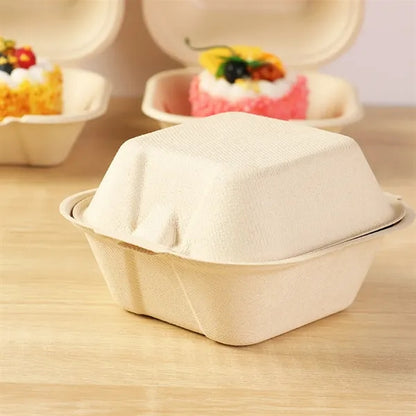 Eco-Friendly cake hamburger packaging box takeout container