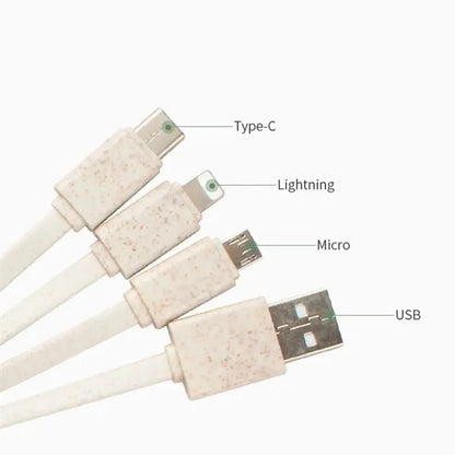 Travel essential keychain wooden USB multi charging cable
