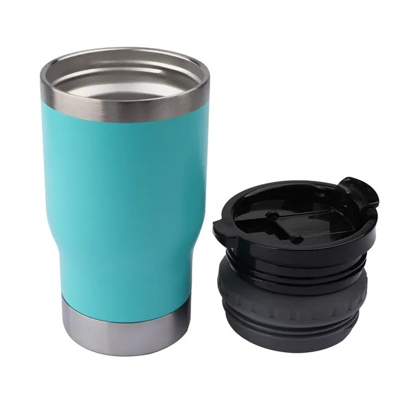 14Oz Insulated Can Cooler W/ Bottle Opener & Double Lids