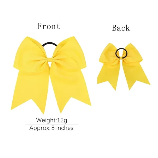 8 Inch Large Bow Hair Elastics for Girls