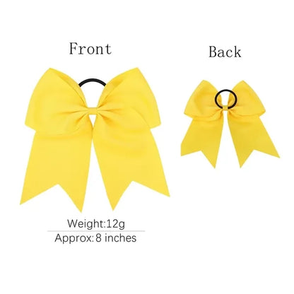 8 Inch Large Bow Hair Elastics for Girls