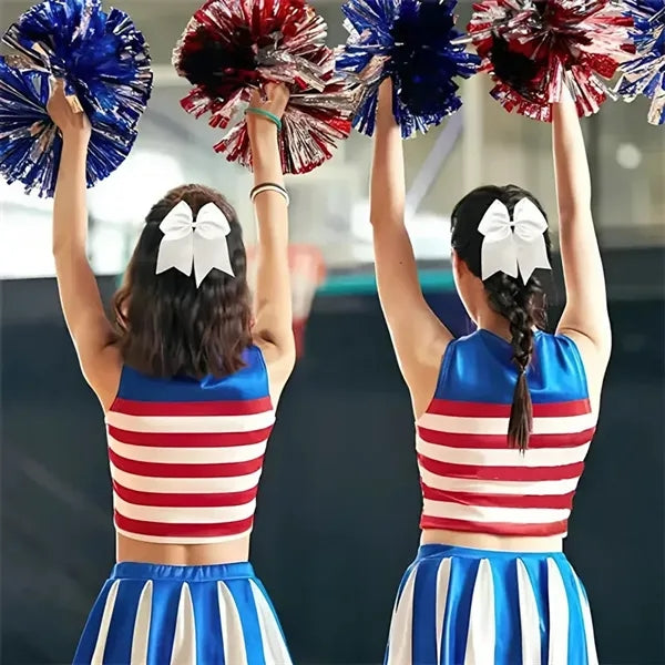 8 Inch Large Bow Hair Elastics for Girls