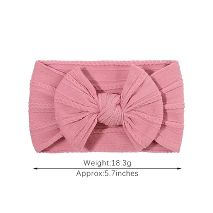 Baby Girls Bow Headbands Soft Stretchy