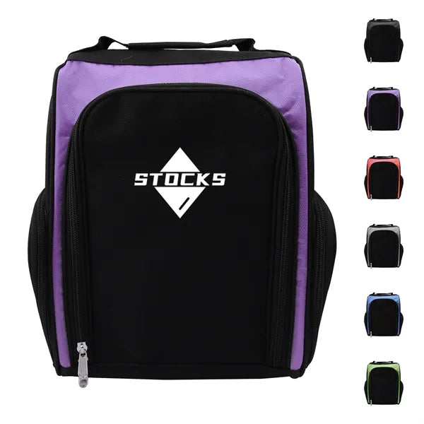 Polyester Golf Shoe Bag W/ Side Pockets & Handle