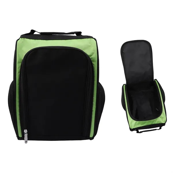 Polyester Golf Shoe Bag W/ Side Pockets & Handle