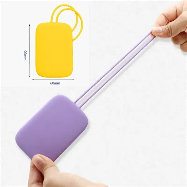 Silicone Luggage Tags with Hanging Rope