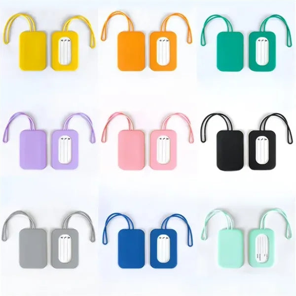 Silicone Luggage Tags with Hanging Rope