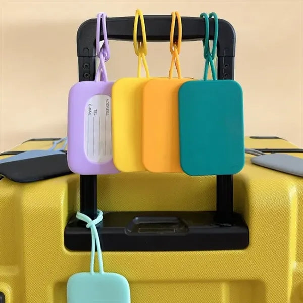 Silicone Luggage Tags with Hanging Rope