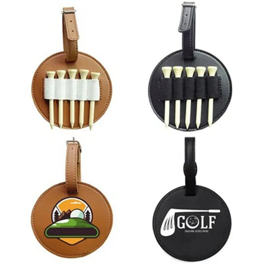 PU Leather Golf Tee Holder w/Buckle