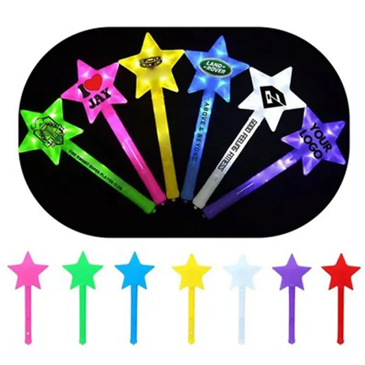 Custom Star Glow LED Light Stick Plastic Wand