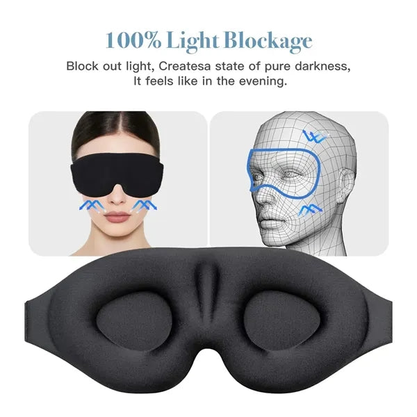 Fully Blackout 3D Nose-Free Breathable Sleeping Eye Mask