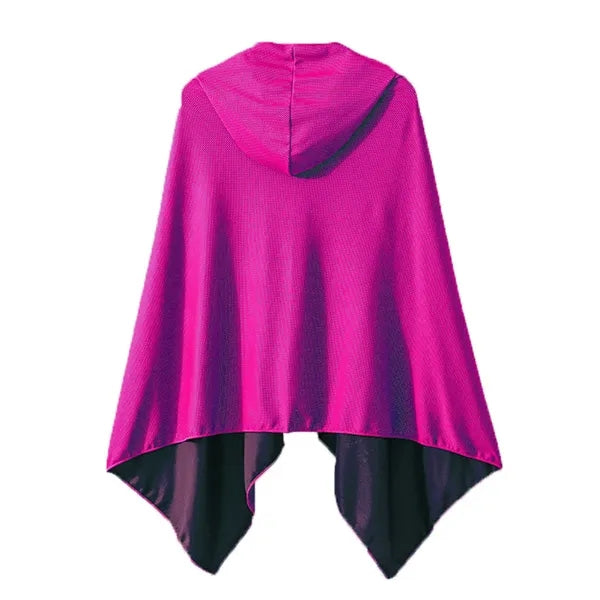 Cool Quick-Drying Sun-Proof Beach Hooded Cape With Buttons