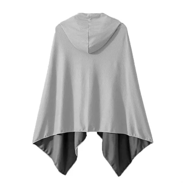Cool Quick-Drying Sun-Proof Beach Hooded Cape With Buttons