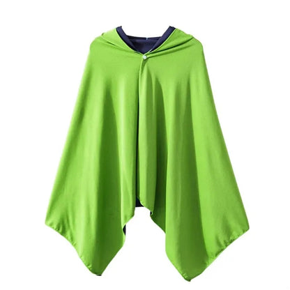 Cool Quick-Drying Sun-Proof Beach Hooded Cape With Buttons