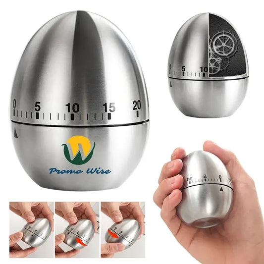 Egg Stainless Steel Mechanical Rotary Kitchen Timer