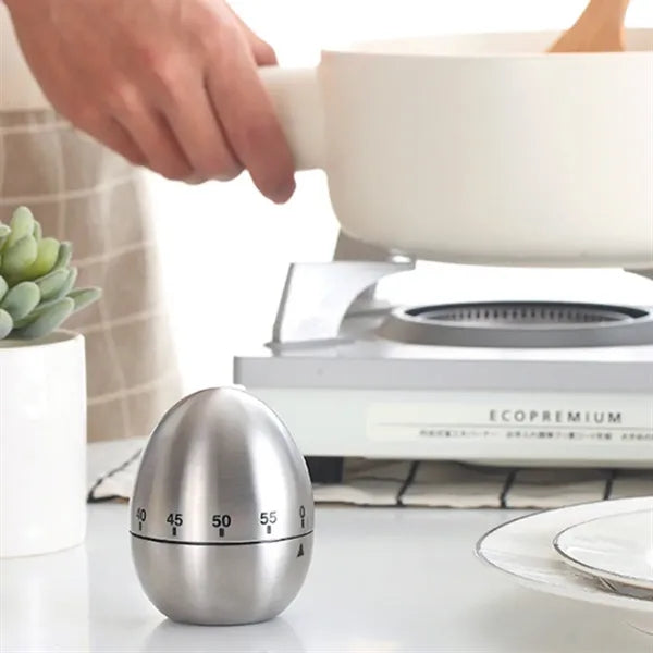 Egg Stainless Steel Mechanical Rotary Kitchen Timer