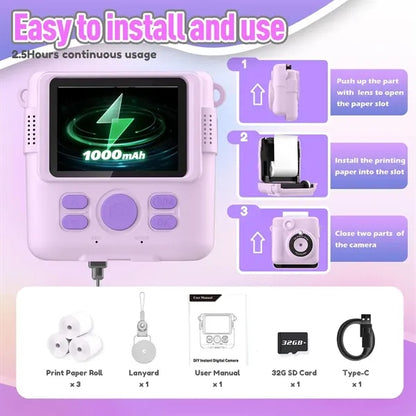 Children'S Instant Printing Digital Camera