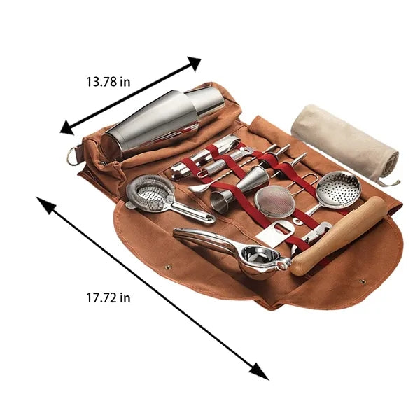Canvas One-Shoulder Shockproof Bartending Tool Storage Bag
